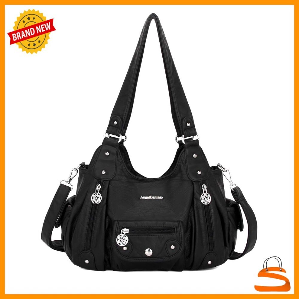 Soft PU Leather Hobo Bag Convertible Shoulder Crossbody Purse